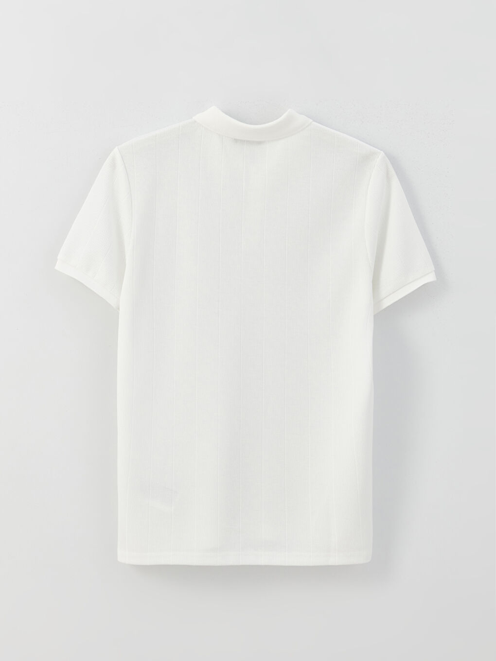 Ekru Polo Yaka Kısa Kollu Erkek Tişört-6