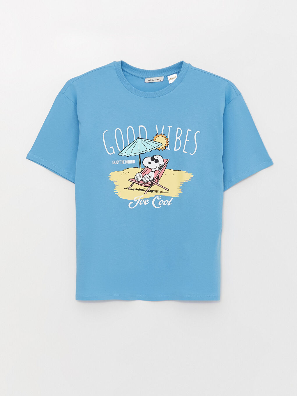 Crew Neck Snoopy Printed Short Sleeve Oversize Women's T-Shirt-5