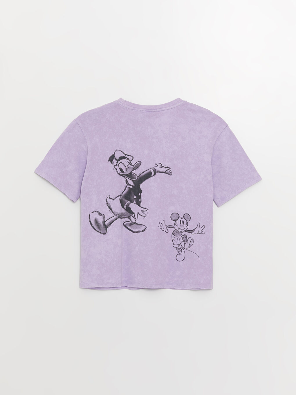 Crew Neck Minnie Mouse Printed Short Sleeve Oversize Women's T-Shirt-6