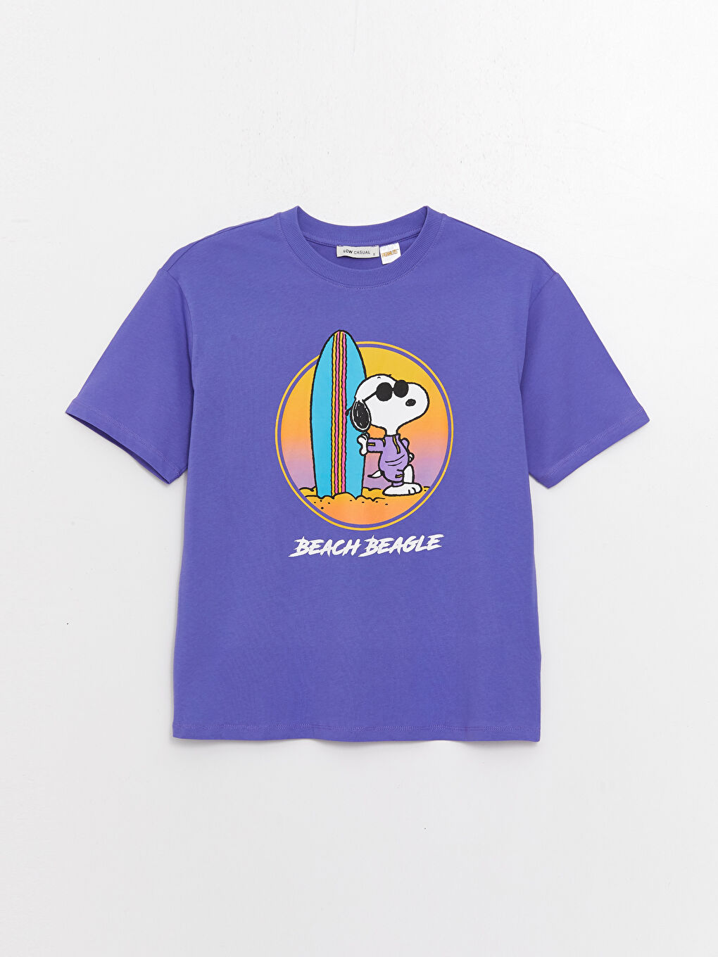 LC Waikiki Crew Neck Snoopy Printed Short Sleeve Oversize Women's T-Shirt -S3H359Z8-H2U