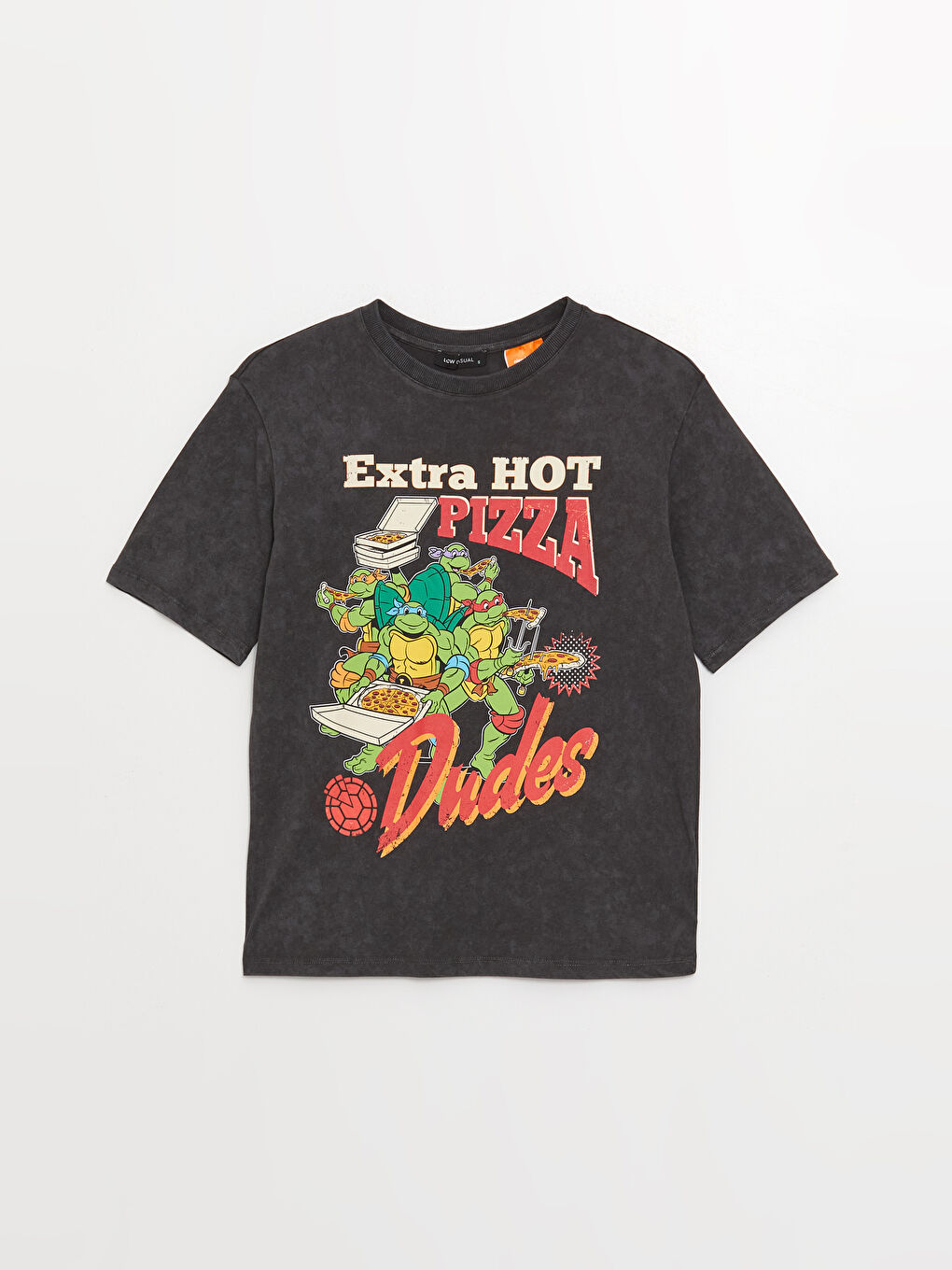 LCW Vision Crew Neck Ninja Turtles Printed Short Sleeve Oversize Women's T-Shirt -S3H360Z8-DC4