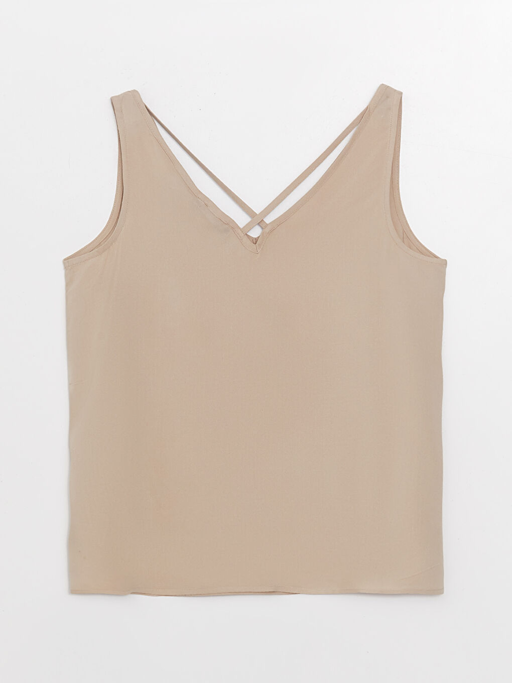 بلوزة سادة بياقة على شكل حرف V للسيدات-6