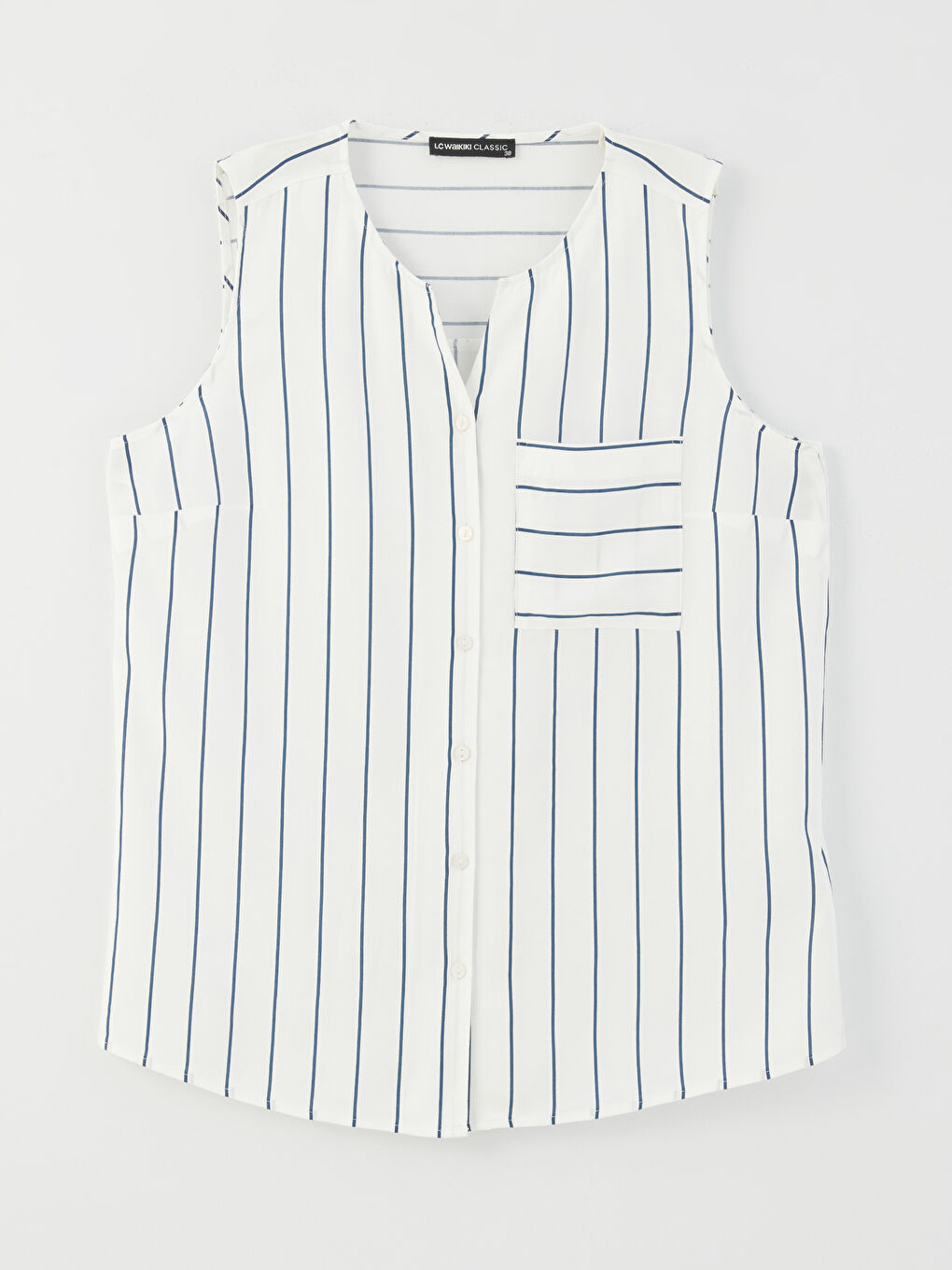 Blouse Rayée à Encolure en V échancré pour Femmes-5