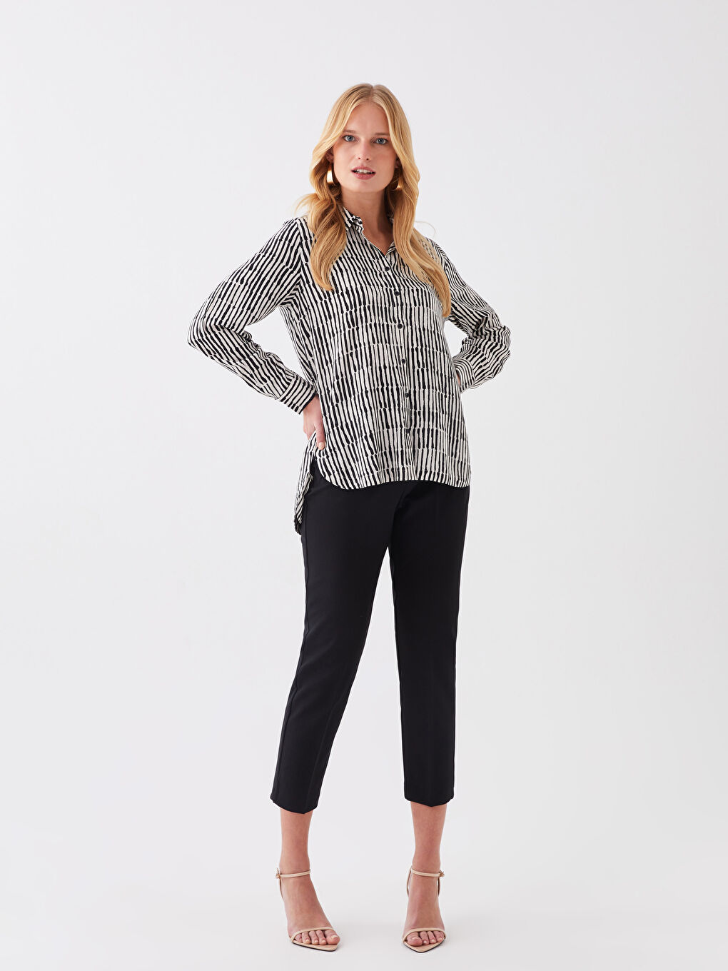 قميص نسائي طويل الأكمام ومطبوع-2