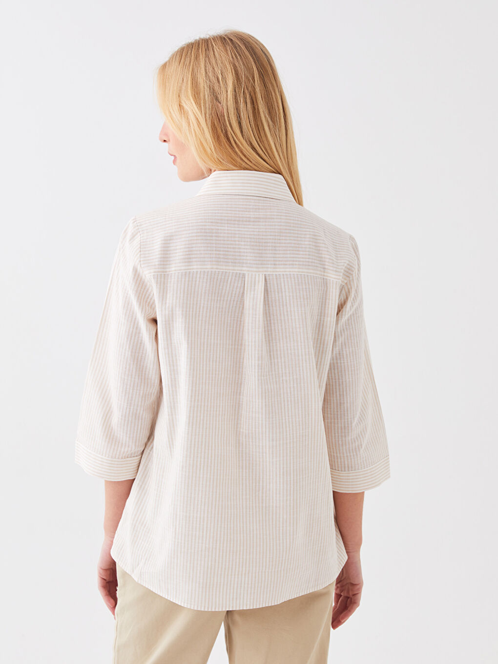 LCWAIKIKI Classic Damen Gestreiftes Hemd -S3H375Z8-LE8