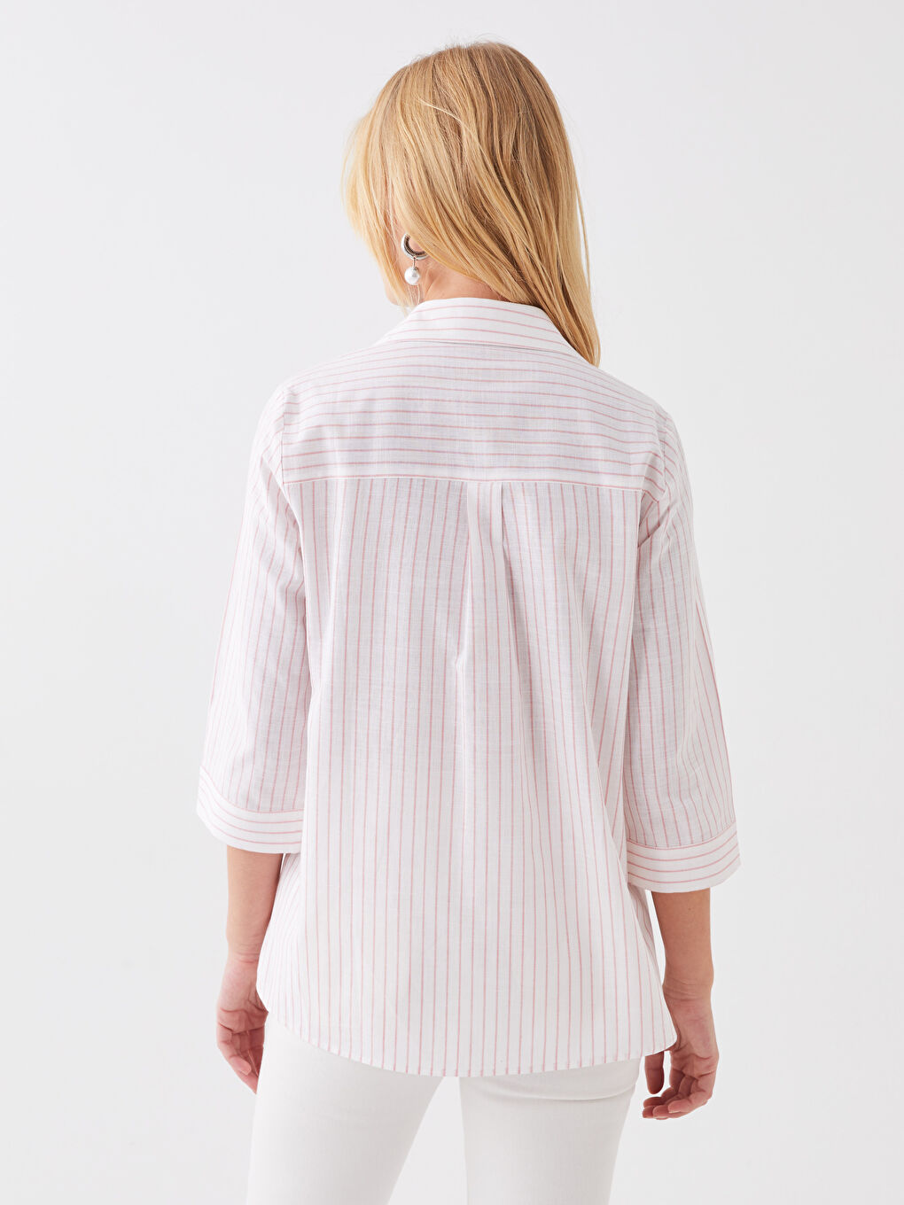LCWAIKIKI Classic Women's Striped Shirt -S3H375Z8-LHK