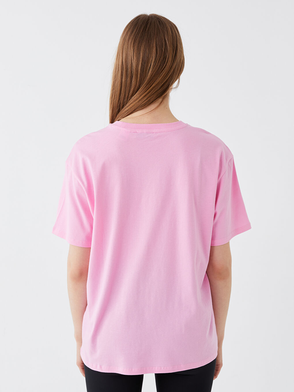 LCW Vision Crew Neck Sylvester Printed Short Sleeve Oversize Women's T-Shirt -S3H384Z8-FLY