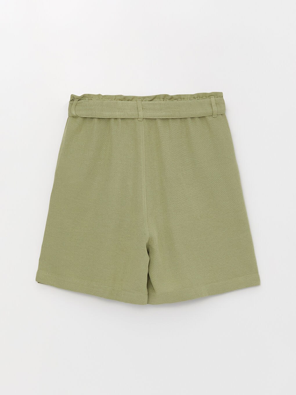 Comfortable Fit Plain Linen Blend Women's Shorts -S3H387Z8-GUY