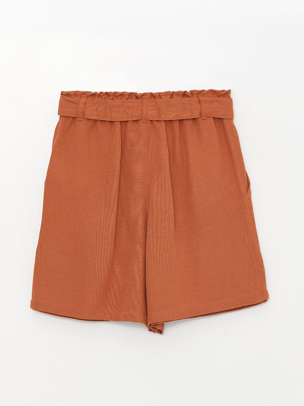 Comfortable Fit Plain Linen Blend Women's Shorts -S3H387Z8-H9T