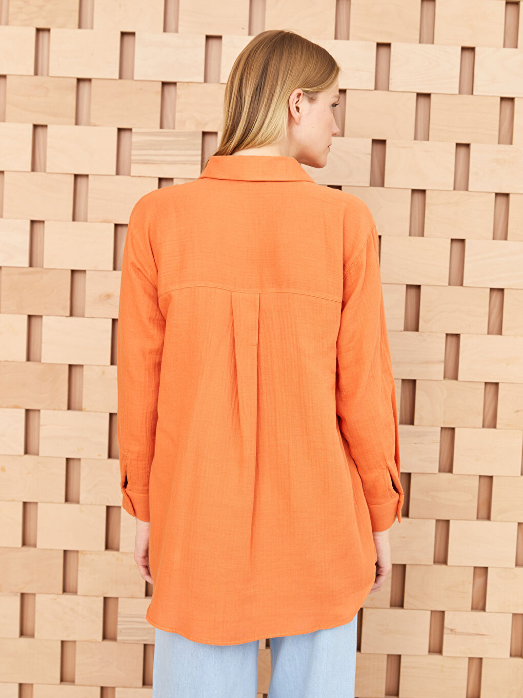 Plain Muslin Women's Shirt Tunic-4