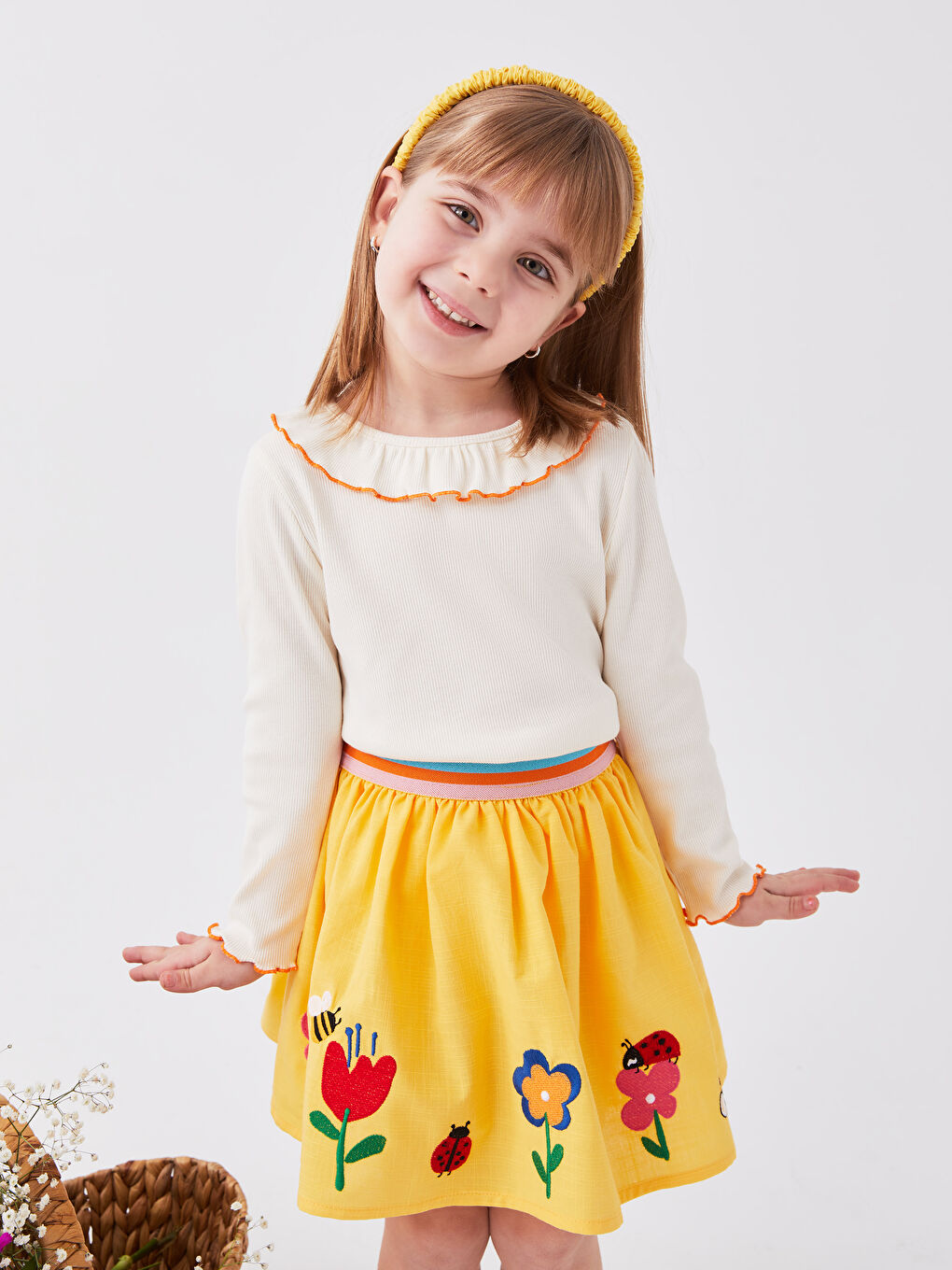 Linalin by Pelin Akil Crew Neck Long Sleeve Baby Girls' T-Shirt -S3H427Z1-FES