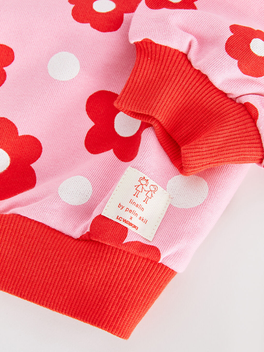 Pembe Bisiklet Yaka Uzun Kollu Kız Bebek Sweatshirt-7