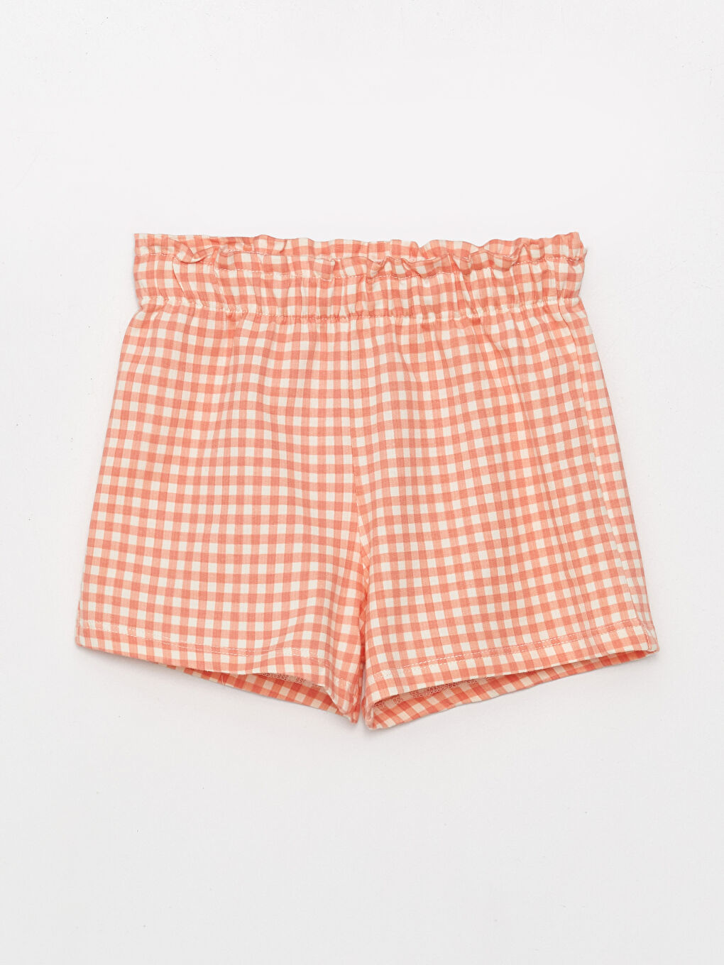 Elastic Waist Check Patterned Baby Girl Shorts -S3H448Z1-LNQ