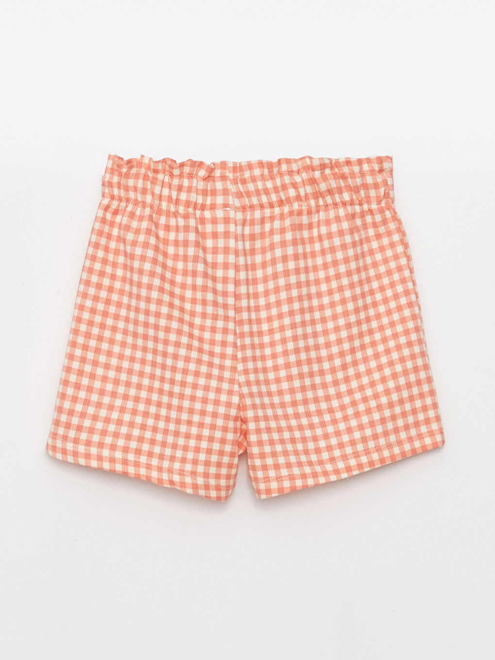 Elastic Waist Check Patterned Baby Girl Shorts -S3H448Z1-LNQ