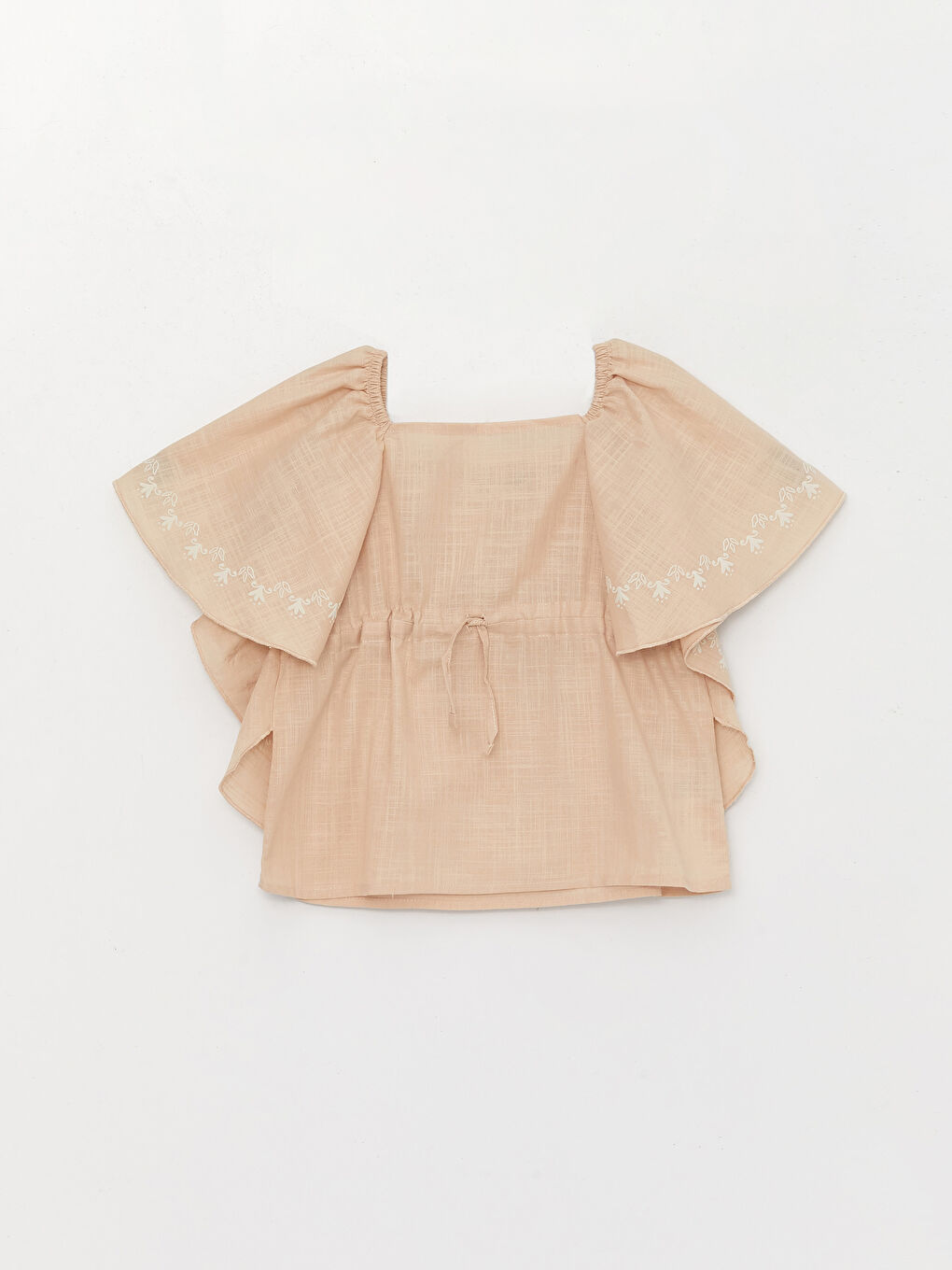 Square Collar Printed Girls' Blouse -S3H463Z4-G5N