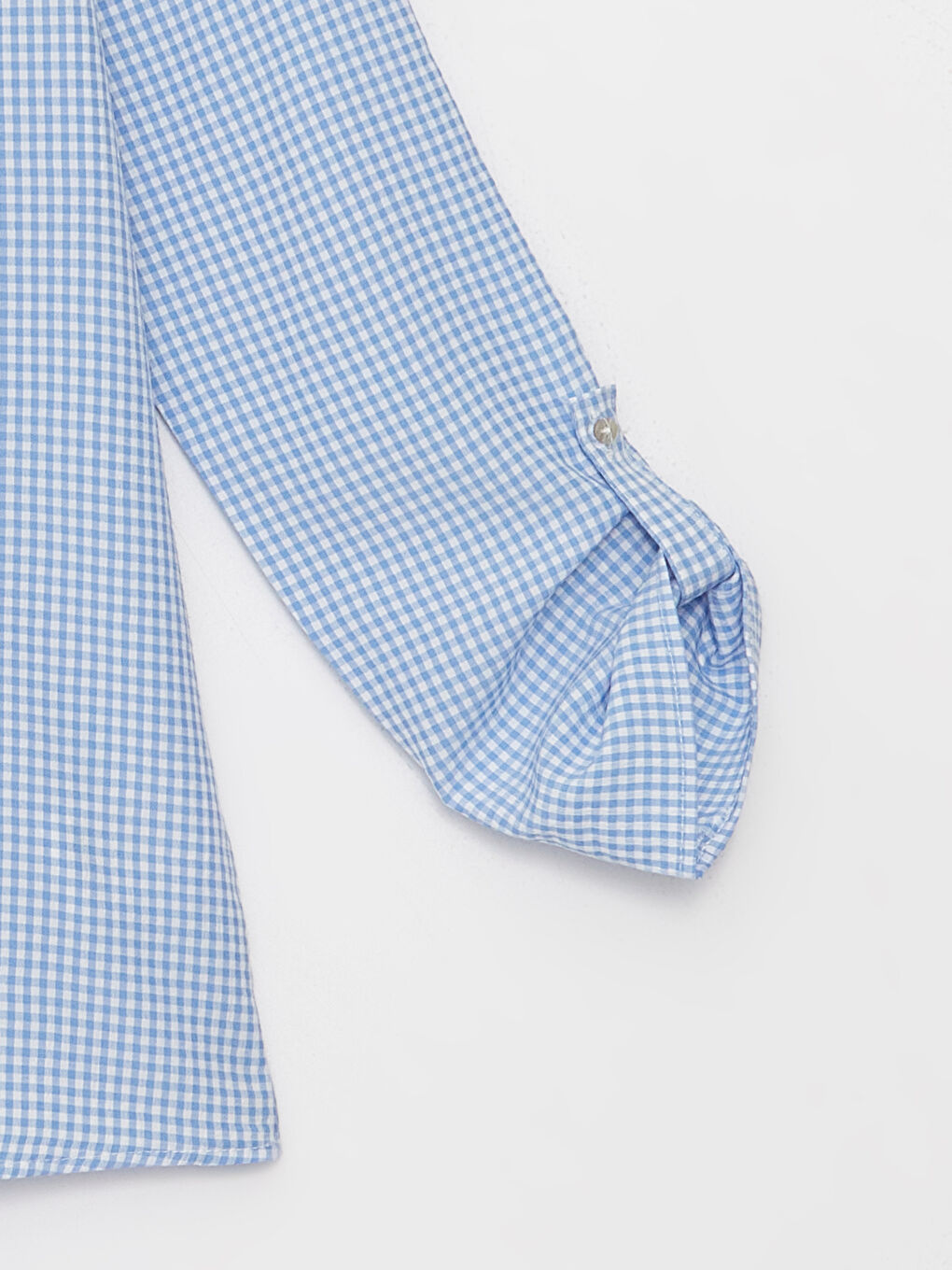 Blouse à Manches Longues à Col Rond Écossais pour Femmes-8