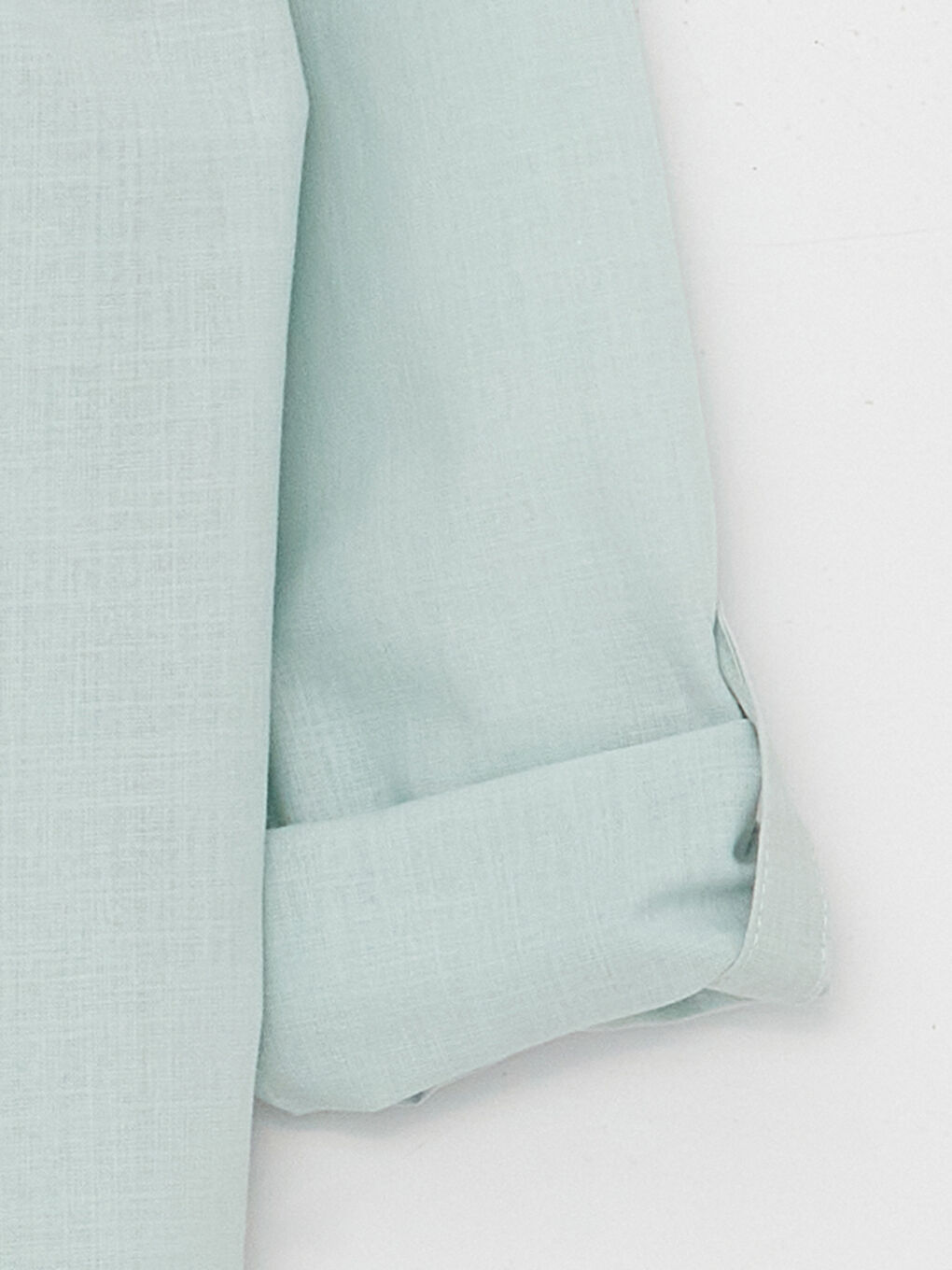 Turkuaz Kaçık Yaka Dantel Detaylı Uzun Kollu Poplin Kadın Bluz-7