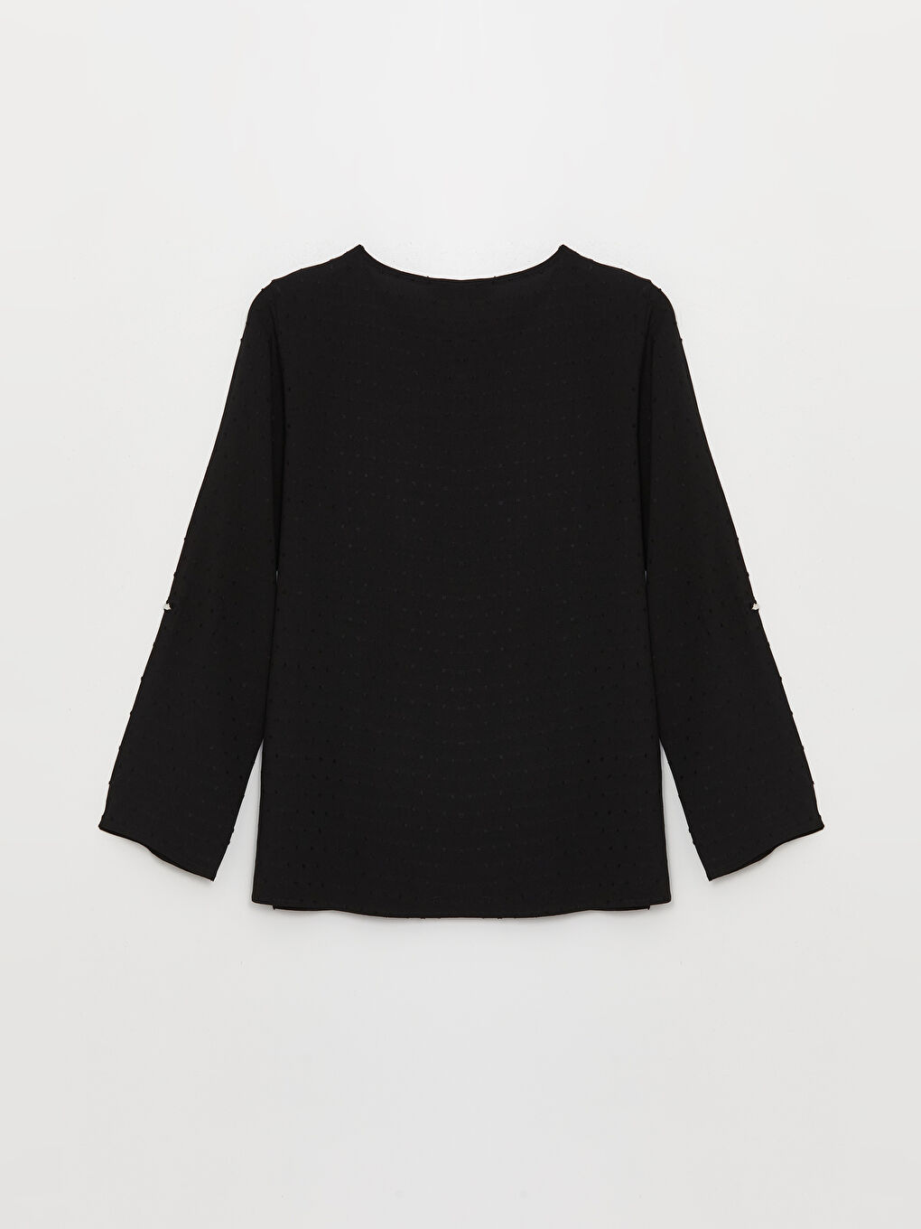 LCW Grace Crew Neck Self-Patterned Long Sleeve Women's Blouse -S3H470Z8-CVL