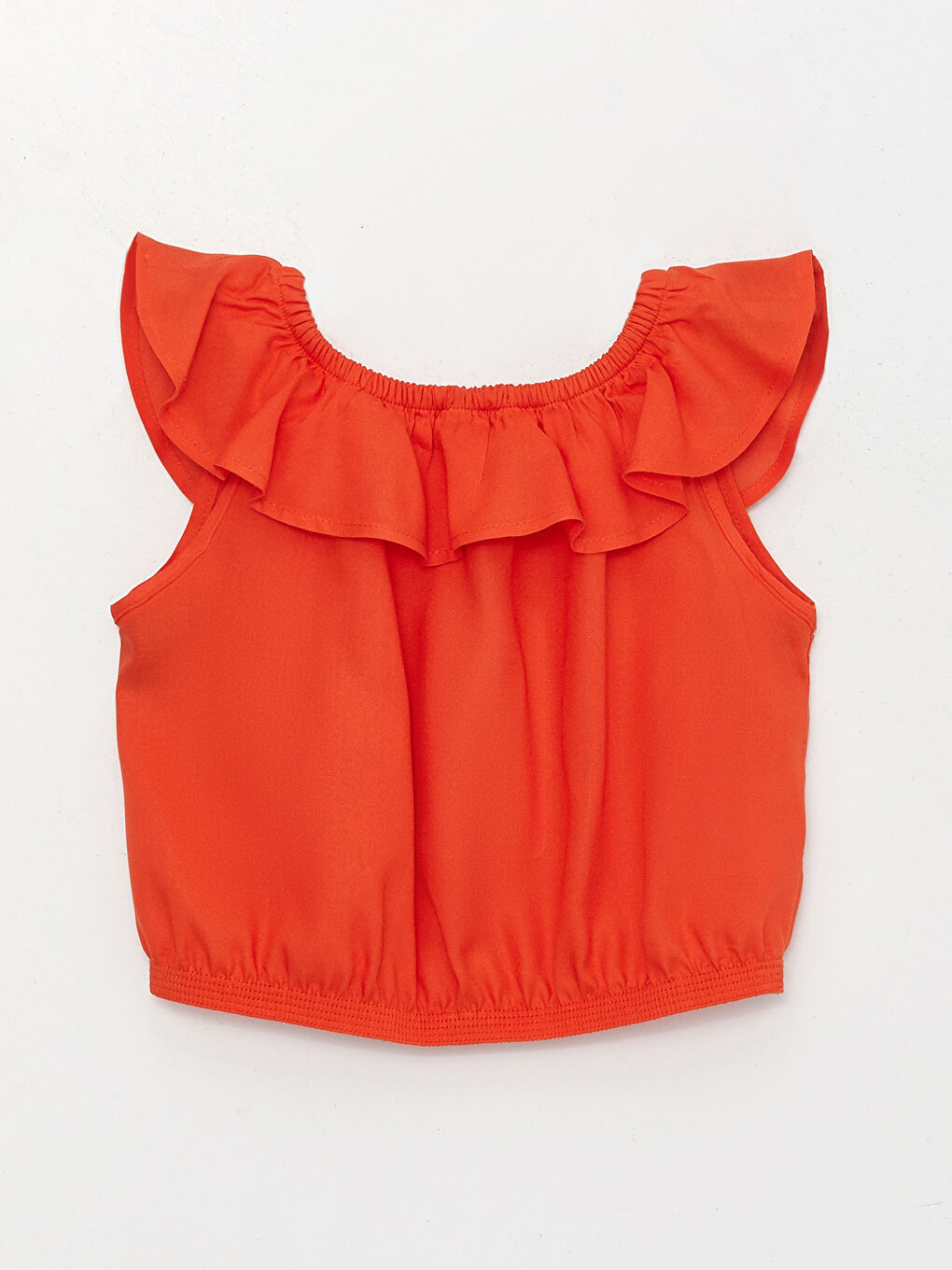 Boat Neck Basic Girl Crop Blouse