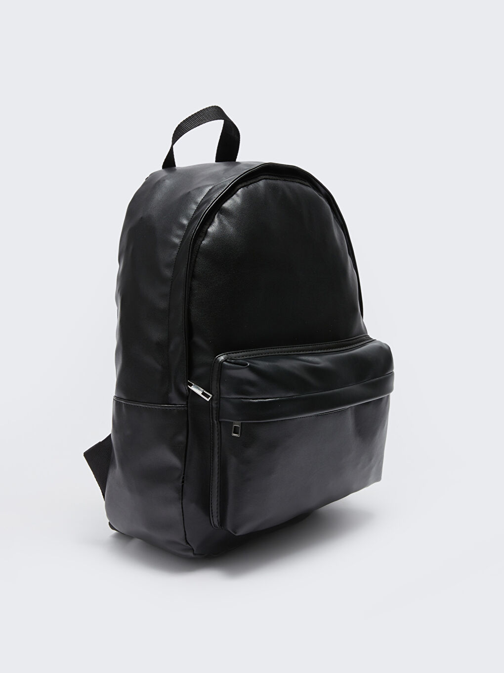 Siyah Deri Görünümlü Erkek Sırt Çantası-2