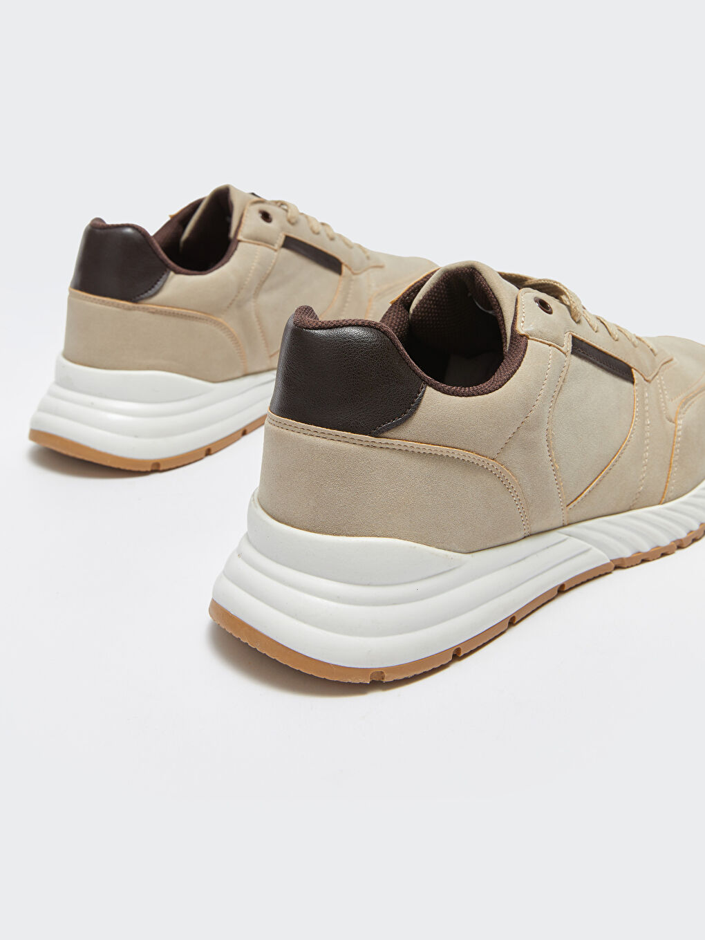 LCW ECO Faux Suede Lace-Up Men's Sports Shoes -S3H498Z8-S3N