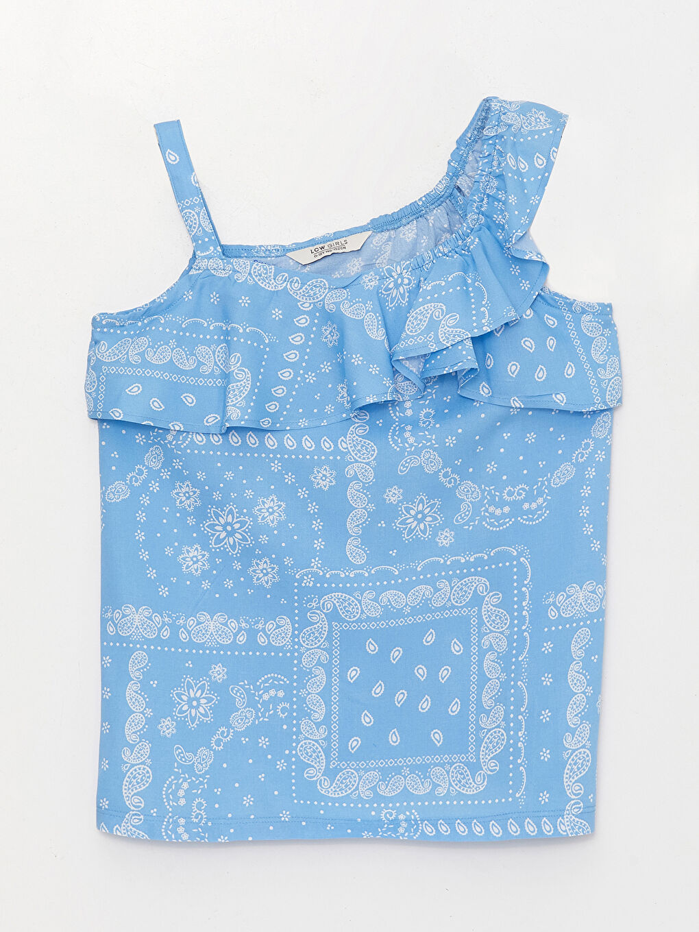 Patterned Frill Detailed Girl Crop Blouse -S3H505Z4-LQQ