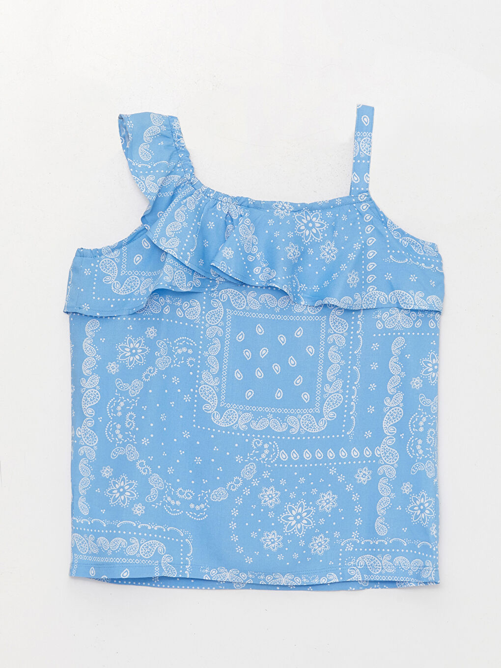 Patterned Frill Detailed Girl Crop Blouse -S3H505Z4-LQQ