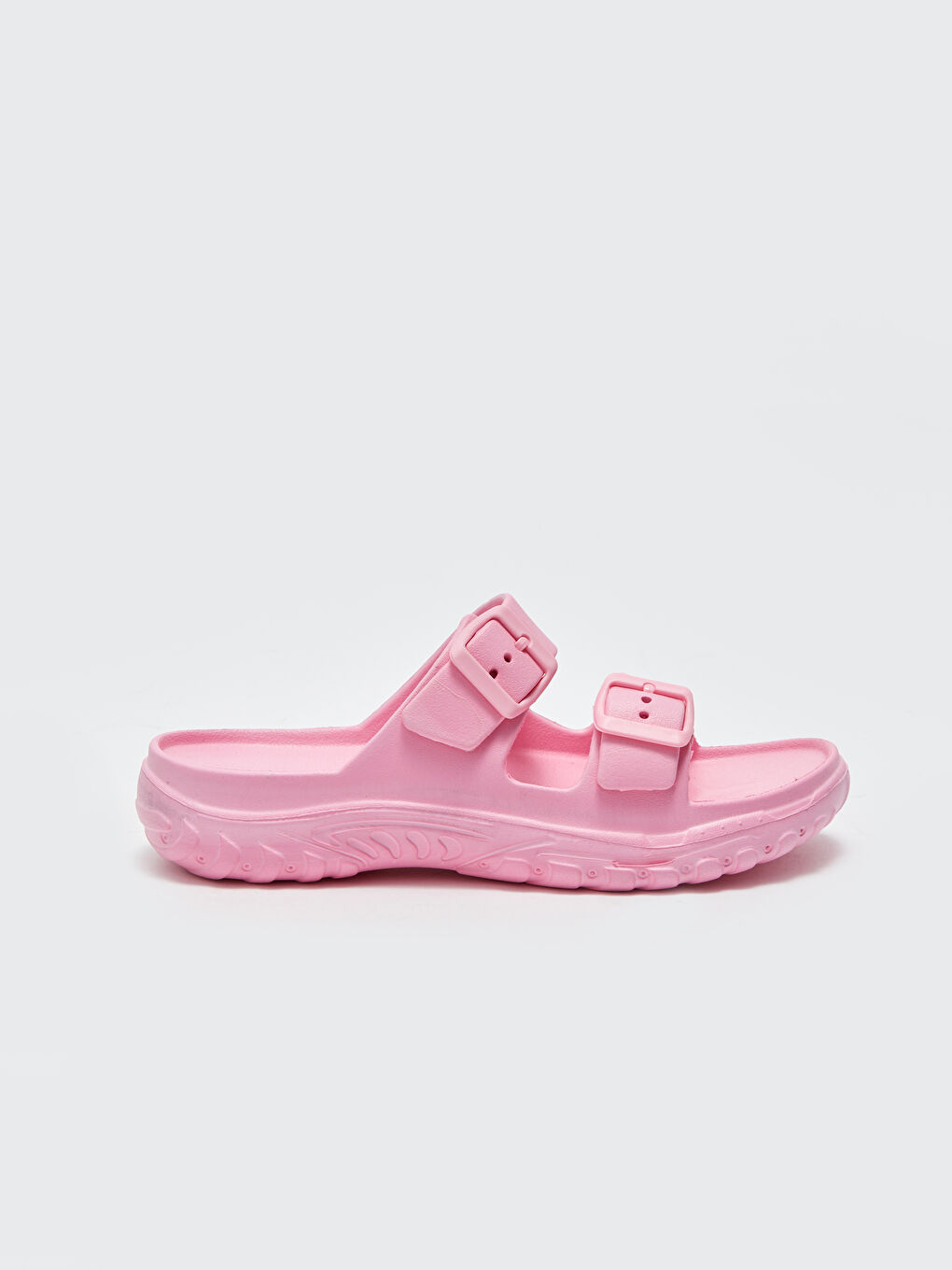 Buckle Detailed Double Strap Women's Slipper-1