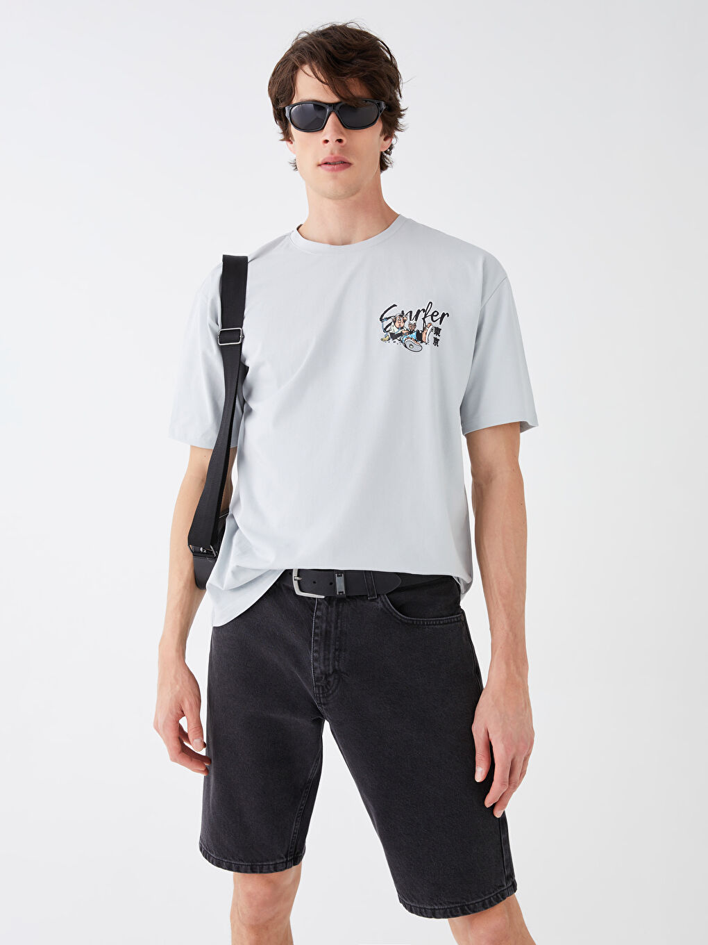 XSIDE Crew Neck Short Sleeve Nostalgic Monkey Printed Jersey