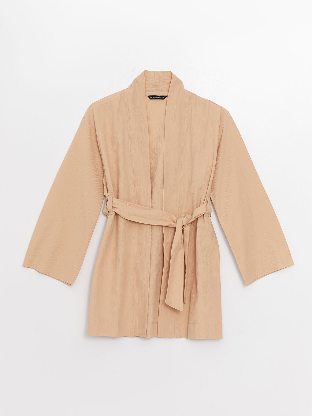 Shawl Collar Straight Long Sleeve Women's Kimono -S3H526Z8-QQ2