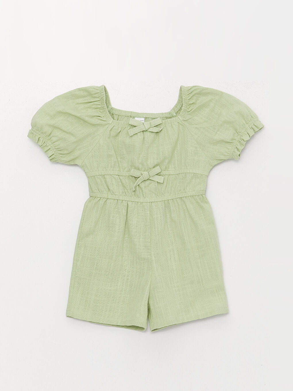 Square Collar Baby Girl Rompers
