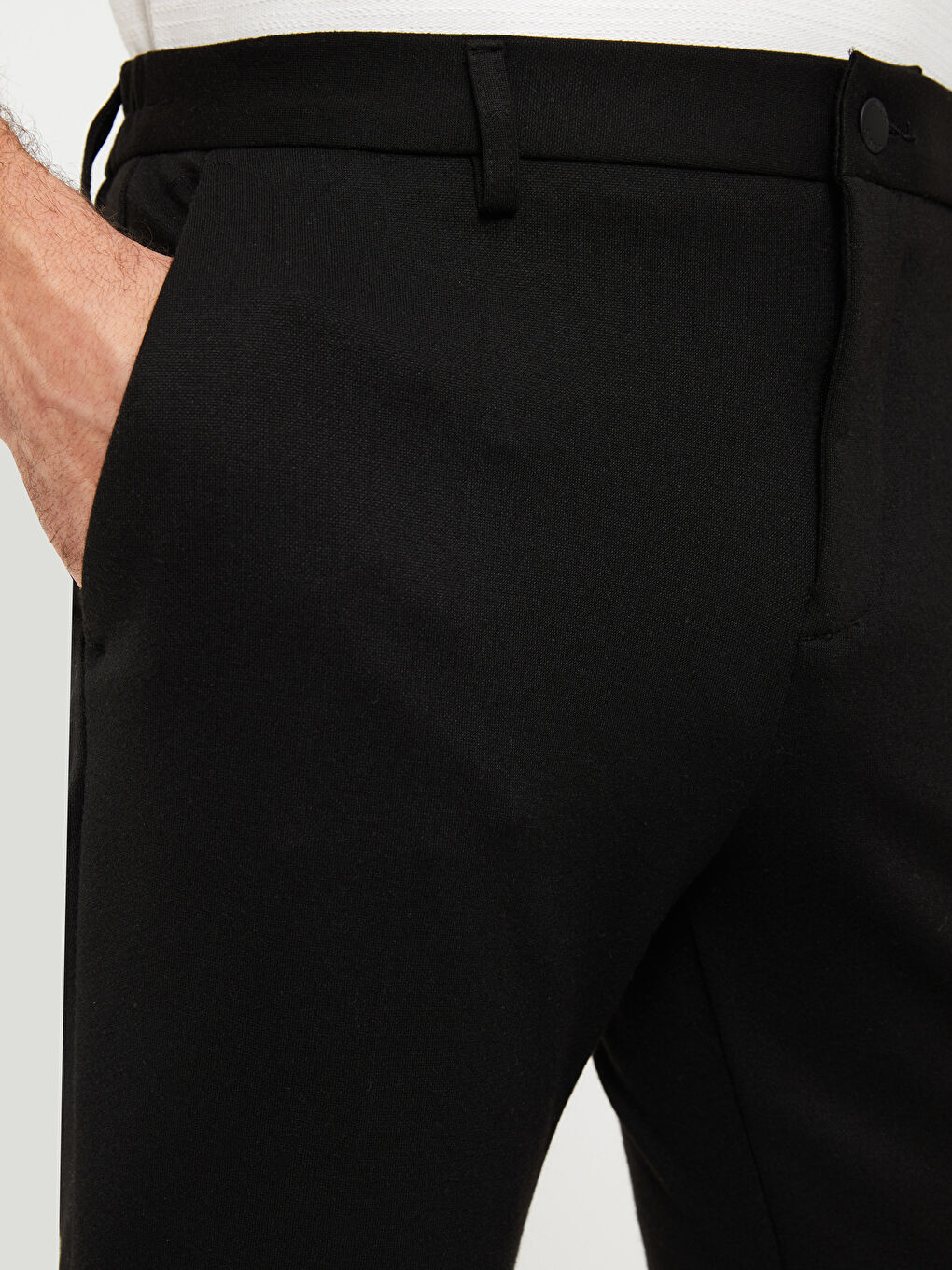 Siyah Slim Fit Erkek Pantolon-3