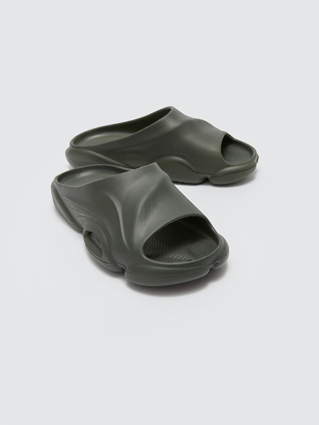 Haki Tek Bantlı Erkek Terlik-1