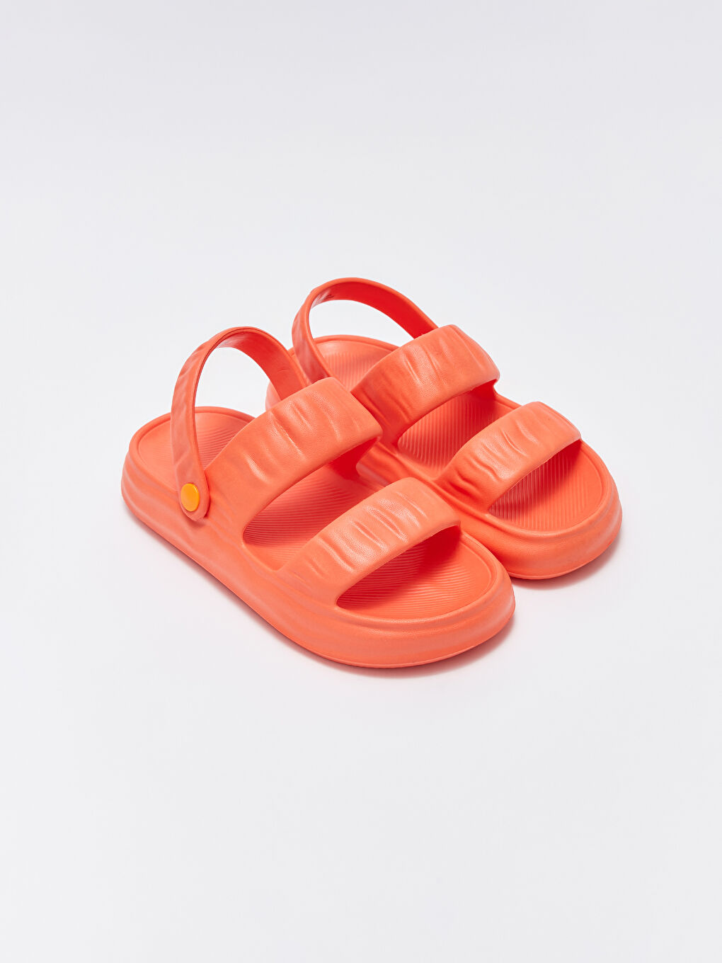 Turuncu Çift Bantlı Kadın Terlik