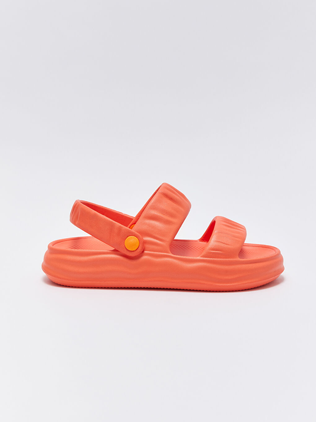 Turuncu Çift Bantlı Kadın Terlik-1