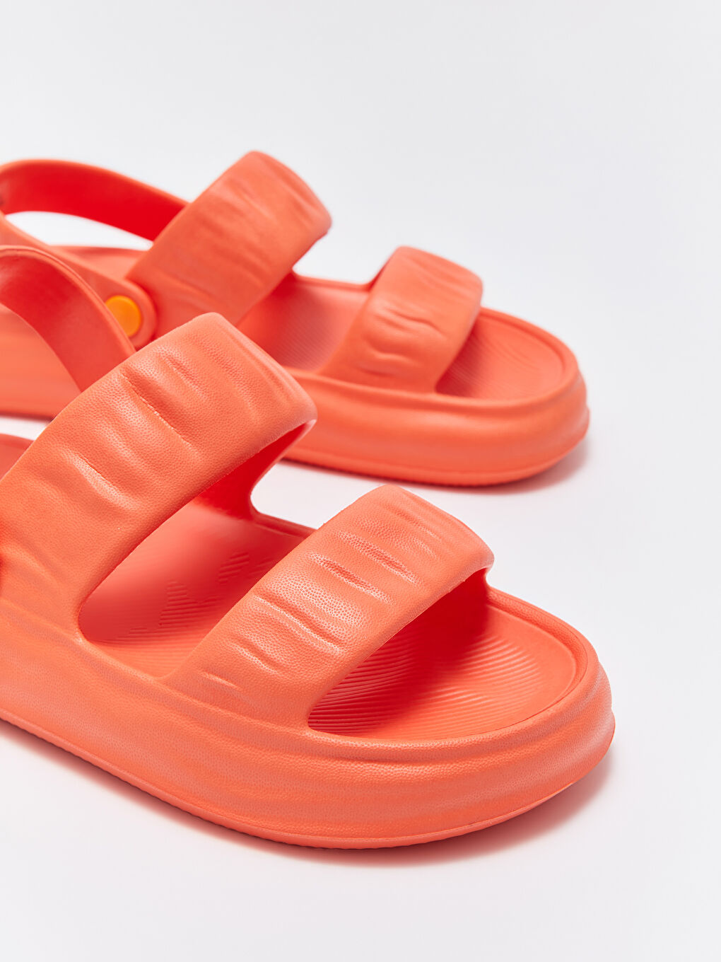 Turuncu Çift Bantlı Kadın Terlik-2