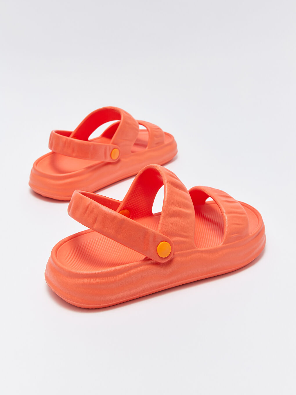 Turuncu Çift Bantlı Kadın Terlik-3