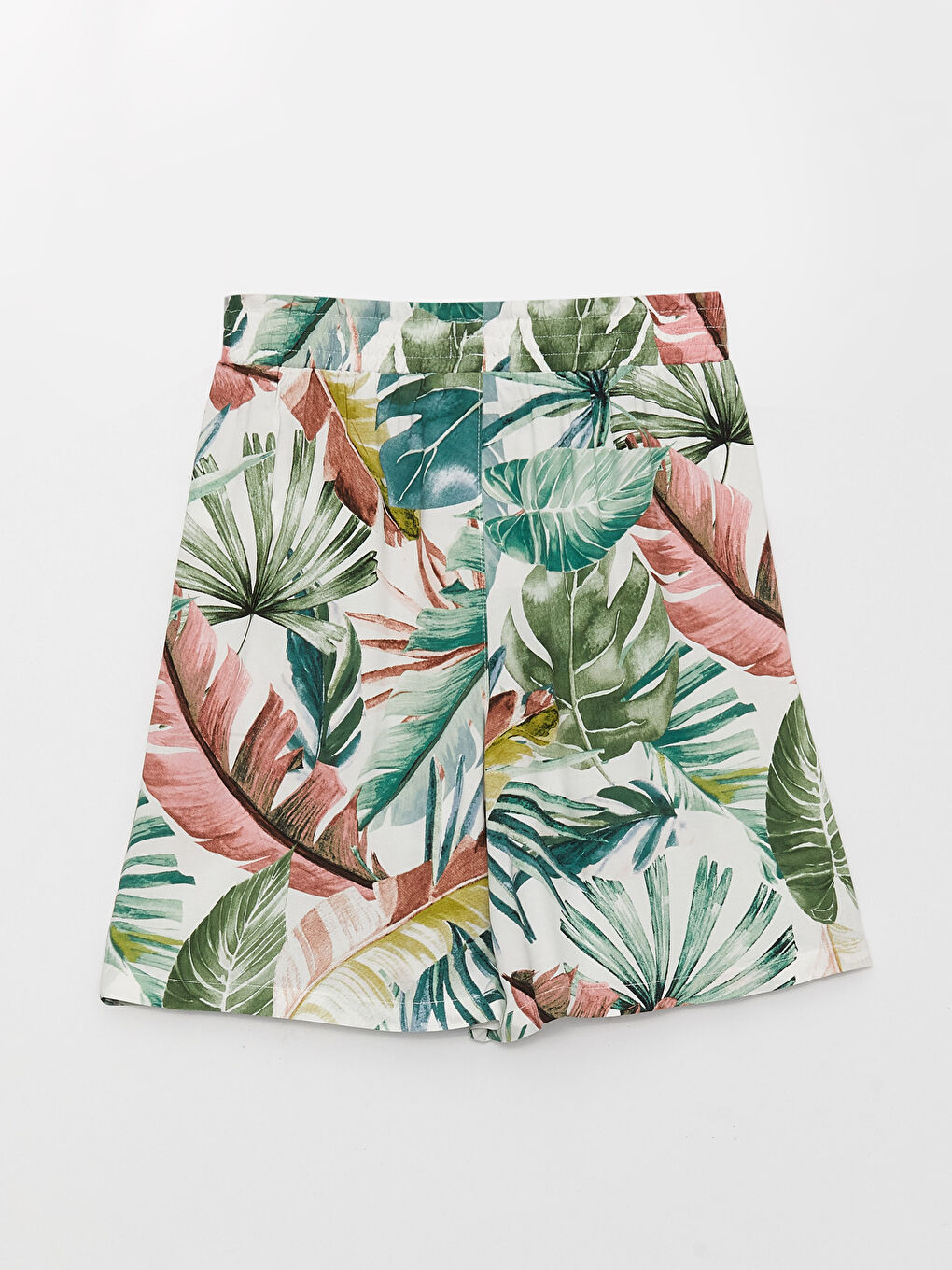 Elasticated Waist Patterned Women's Shorts-6