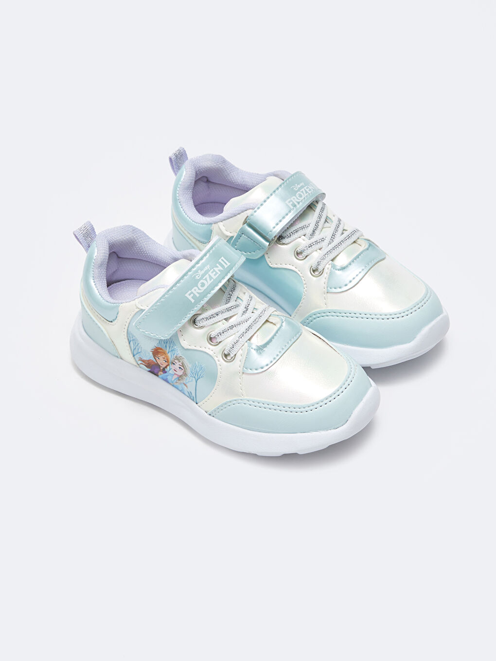 Girl's Active Sneakers with Frozen Printed Hook and Loop -S3H574Z4-G0K