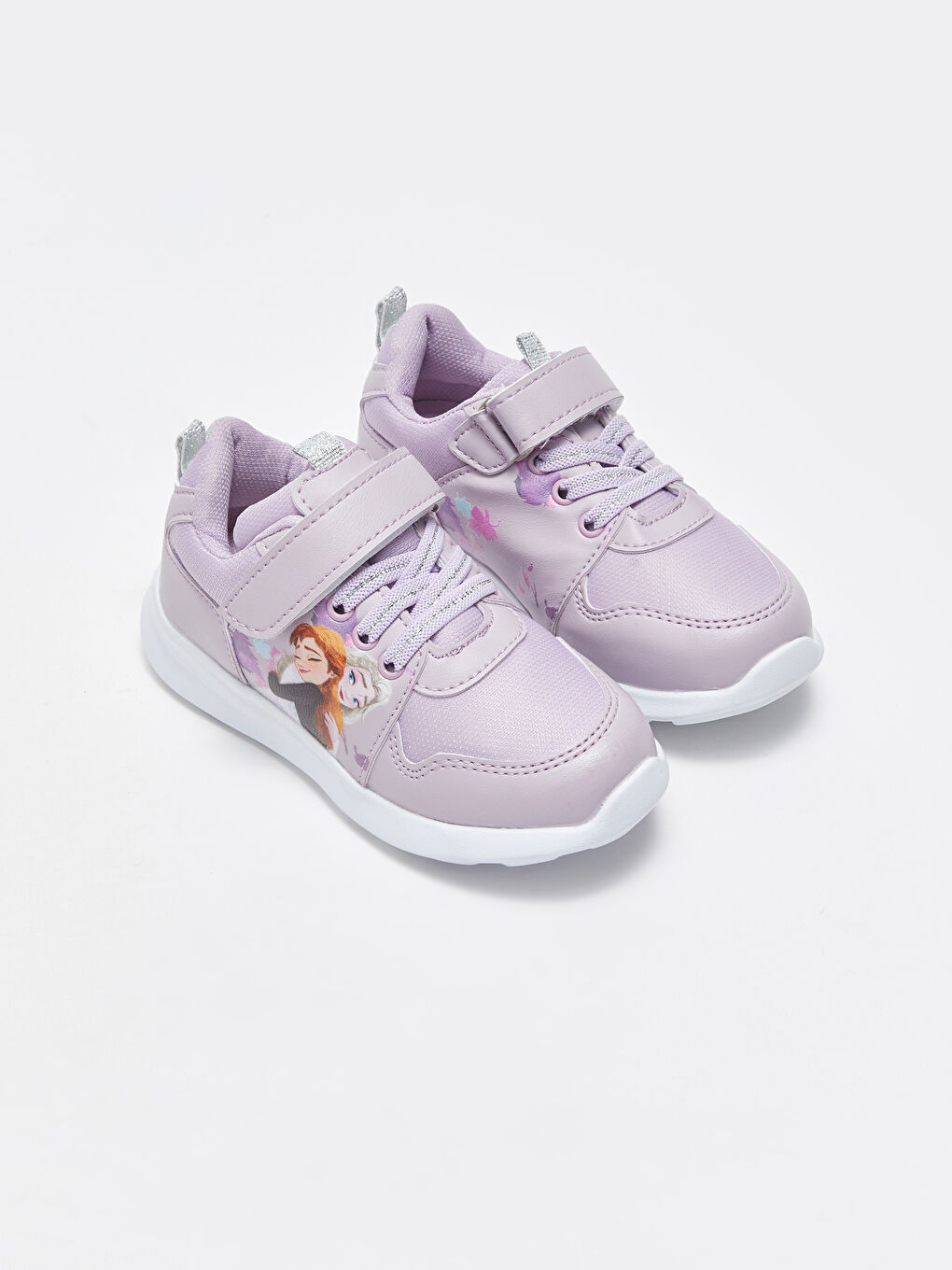 Lila Frozen Baskılı Cırt Cırtlı Kız Çocuk Aktif Spor Ayakkabı