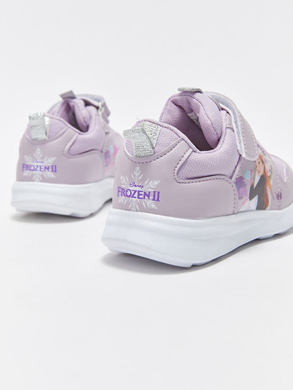 Lila Frozen Baskılı Cırt Cırtlı Kız Çocuk Aktif Spor Ayakkabı-4
