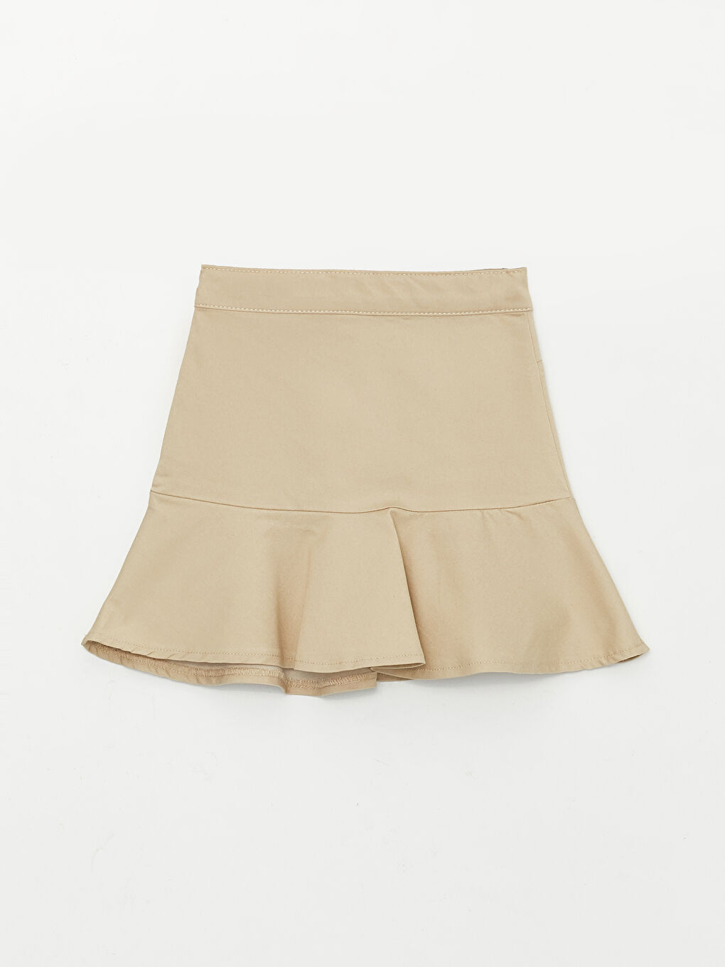 Bej Fırfırlı Kız Çocuk Etek-3