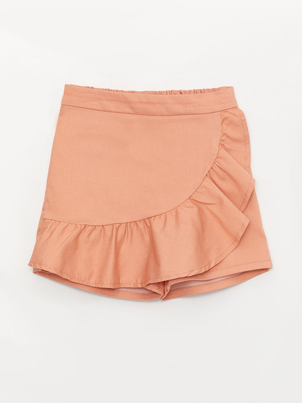 Basic Frill Detailed Girl Short Skirt