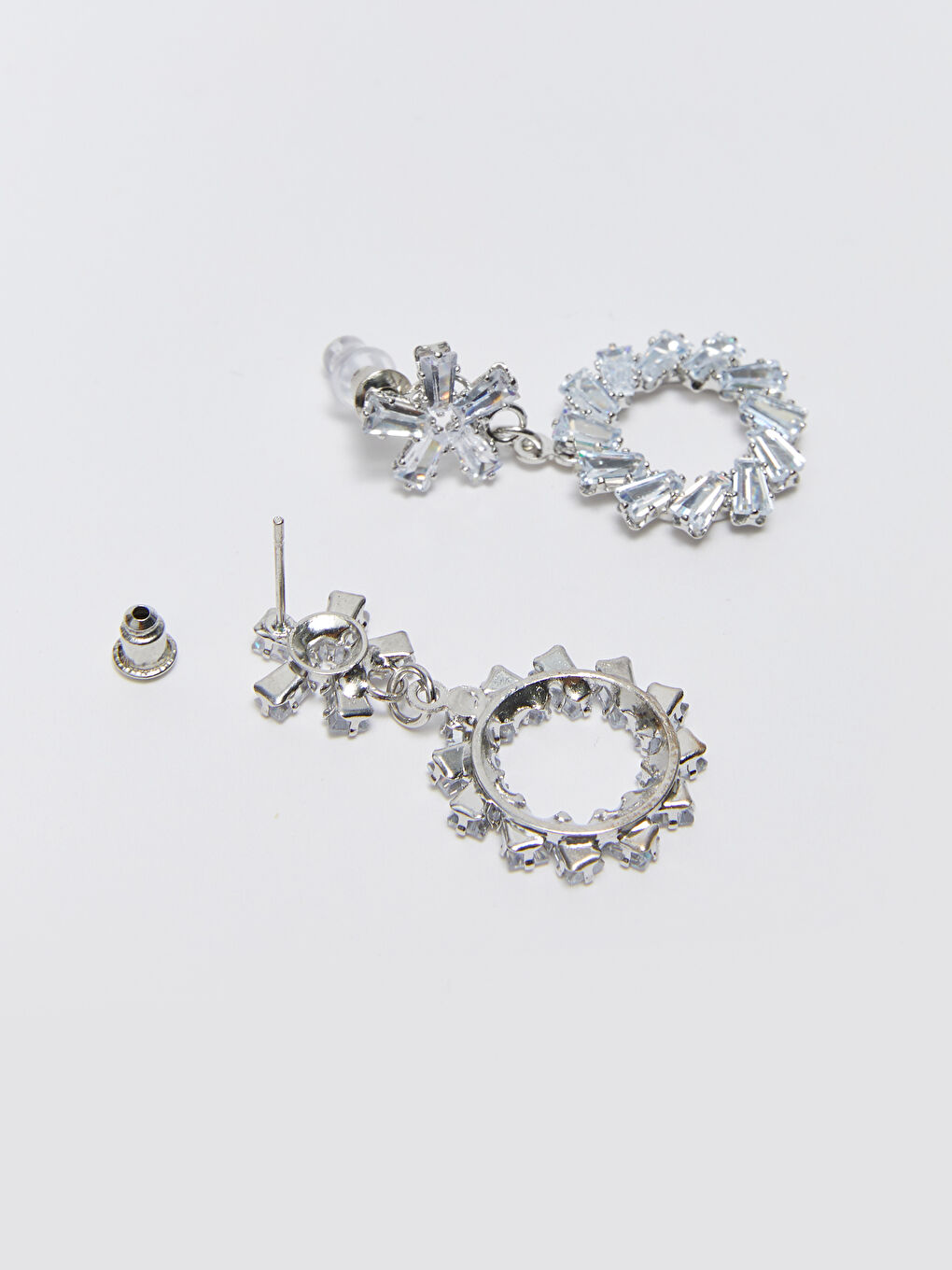 Karışık Kadın Taşlı Yuvarlak Küpe-1