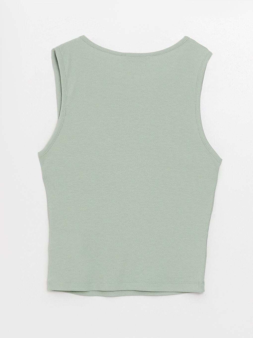 Crew Neck Window Detailed Crop Women's Tank Top-6