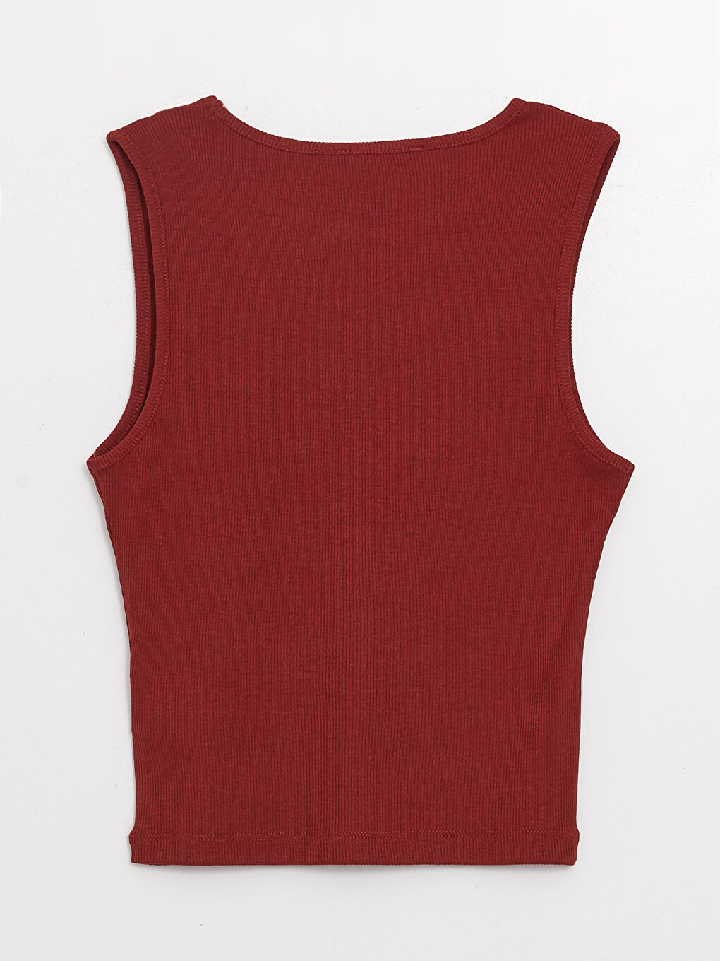 Crew Neck Window Detailed Crop Women's Tank Top-6