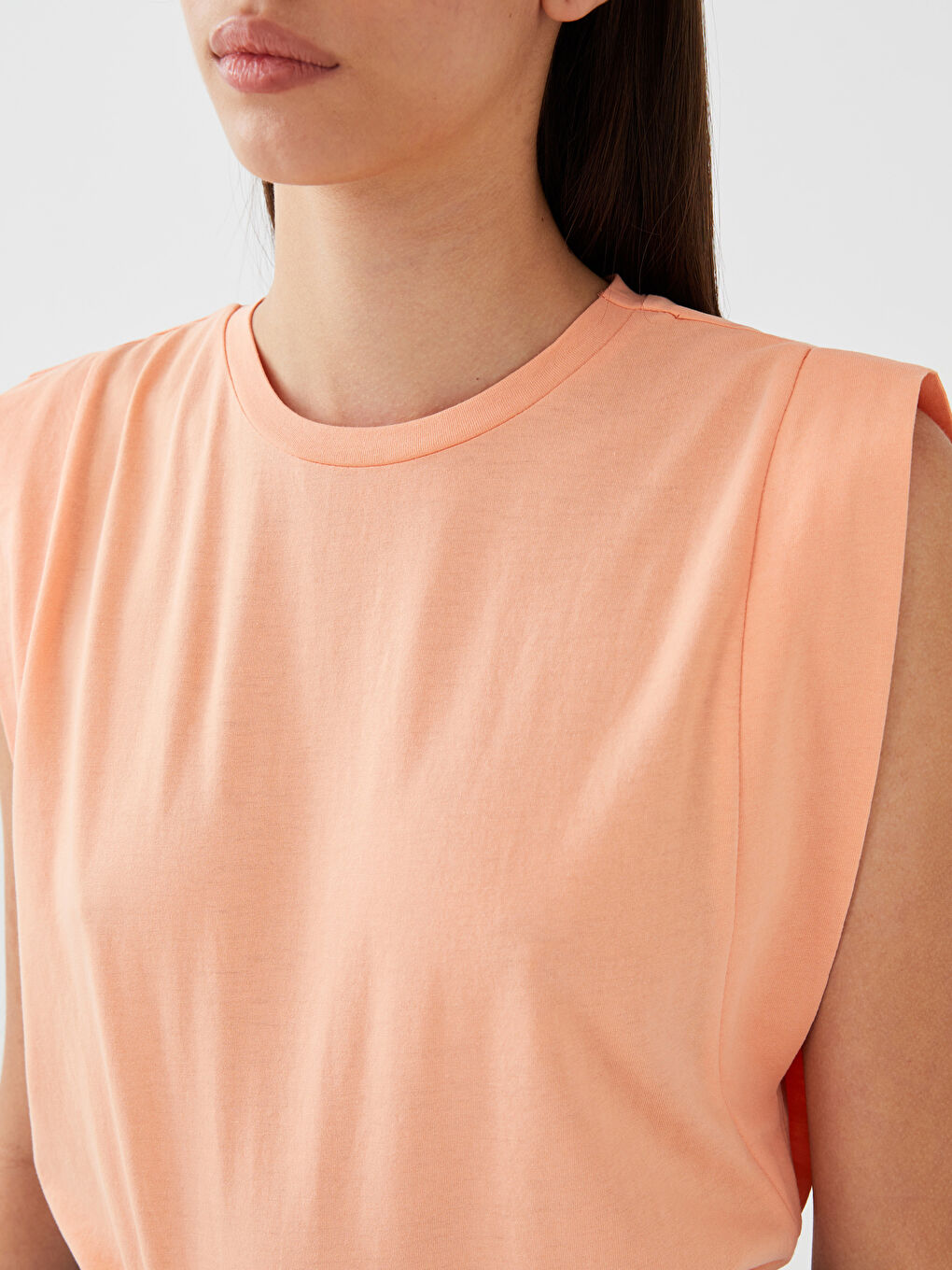 Mercan Kadın Bisiklet Yaka Düz Atlet-3