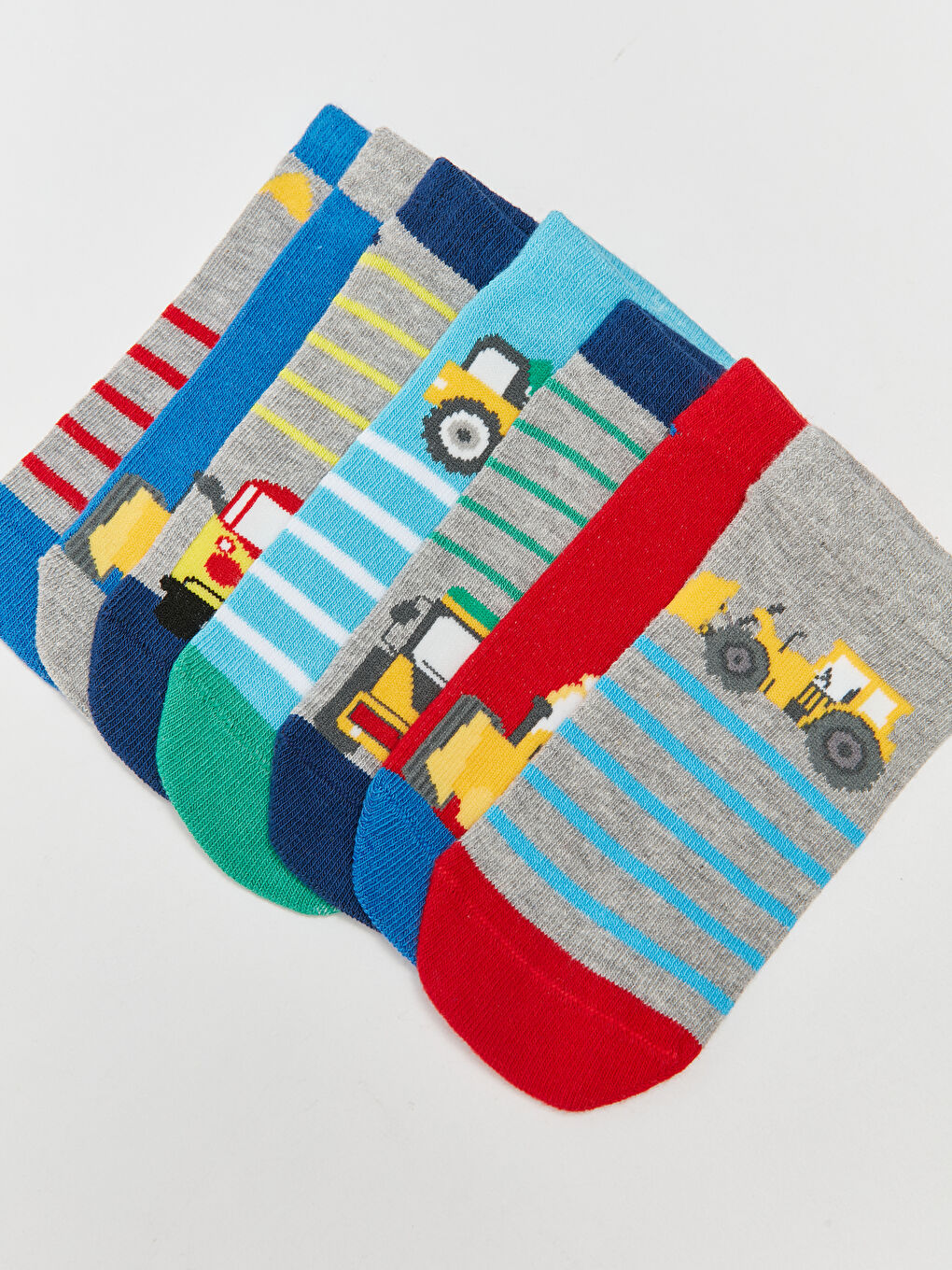 Karışık Desenli Erkek Çocuk Patik Çorap 7'li-2