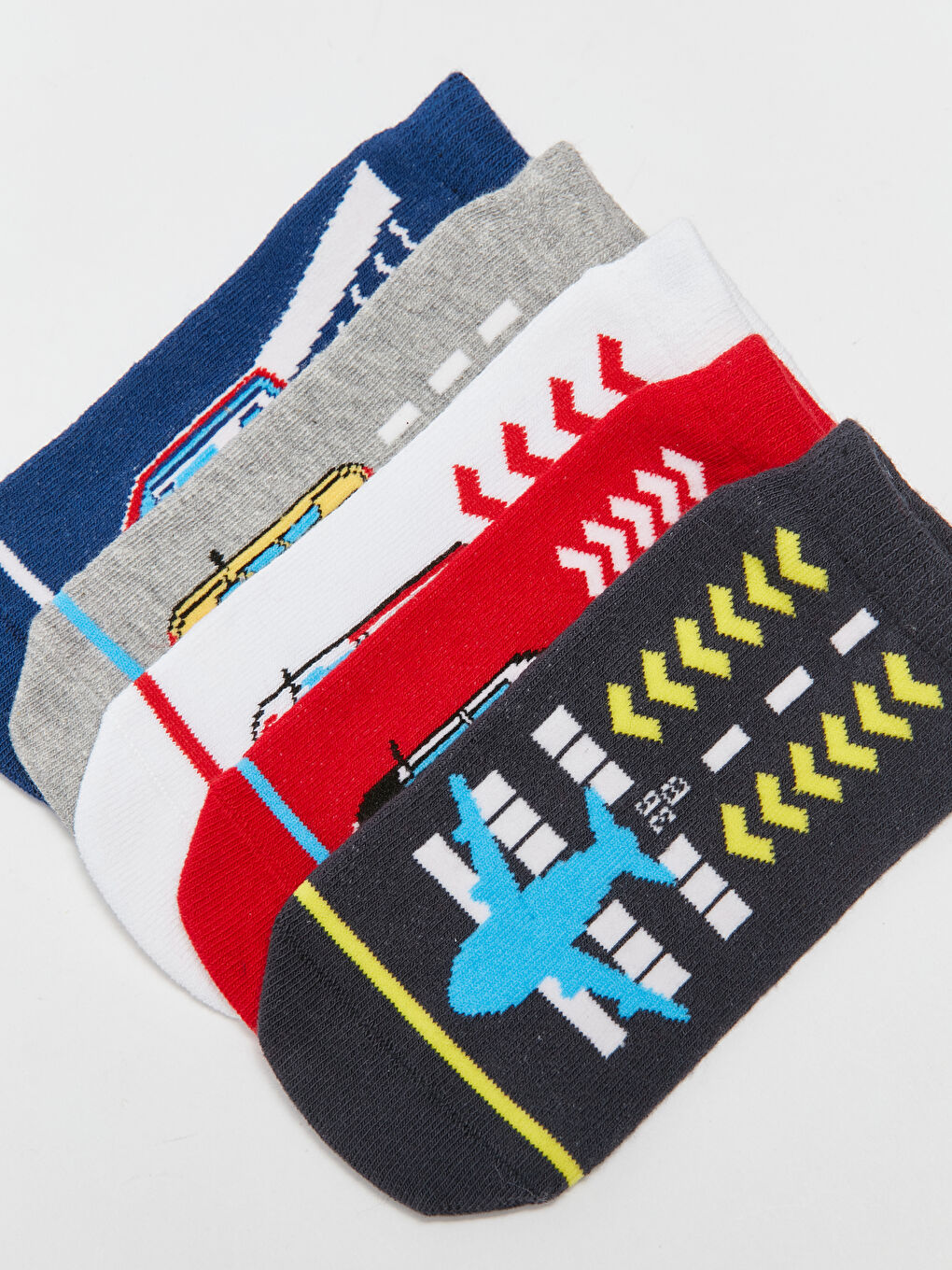 Узорчатые короткие носки для мальчиков, комплект из 5 штук-2