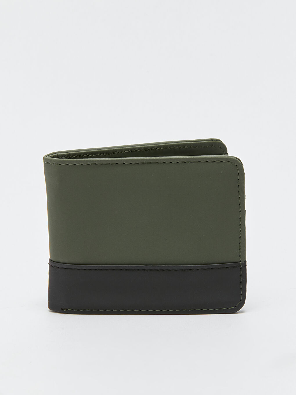 Leather Look Color Block Men's Wallet -S3H653Z8-CRN